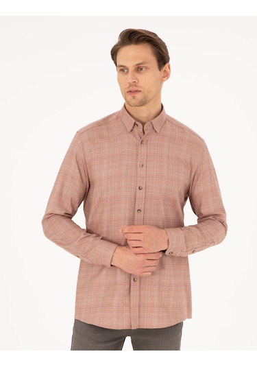 Pierre Cardin Erkek Turuncu Gömlek Desenli 50292241-vr051 Turuncu