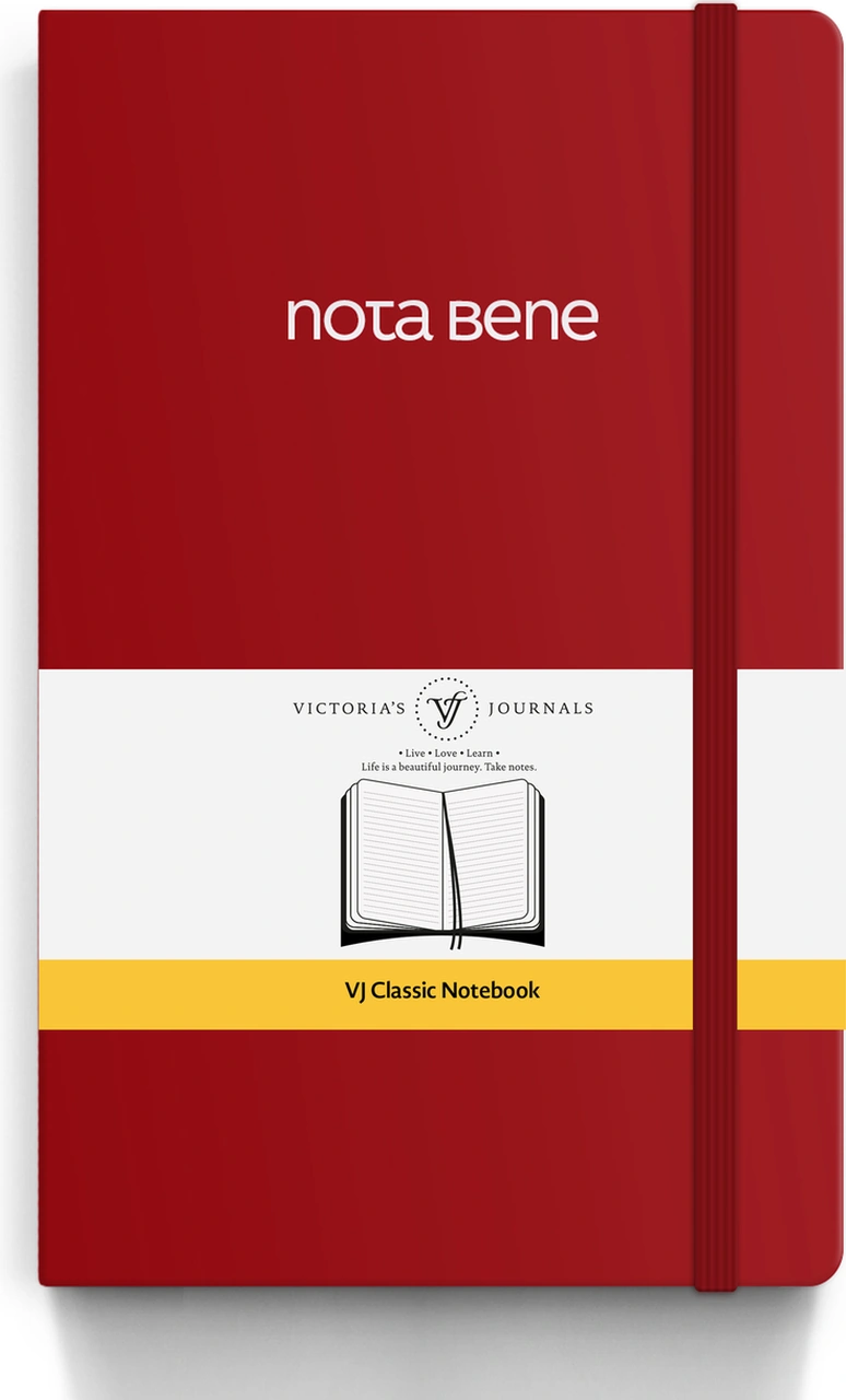 Nota Bene Classic Esnek Kapak Defter, 13x21 Cm, Çizgili Red