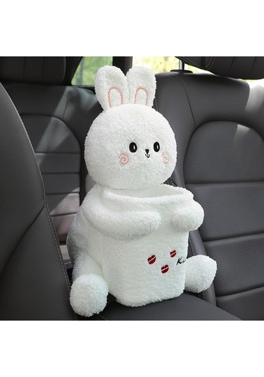 Createtech Yaratıcı Tavşan Suntek Kutusu Kol Doku Çöp Beyaz - Tavşan Araba Beyaz Nt Diğer