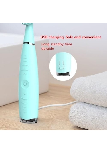 Usb Şarj Edilebilir Yüz Temizleyici Fırça Silikon Su Geçirmez Gözenek Temizleyici Yıkama Fırça Cilt Masaj Yüz Temizleme Fırça Elektrikli Yüz Temizleme Cihazları Phcpmt Mavi