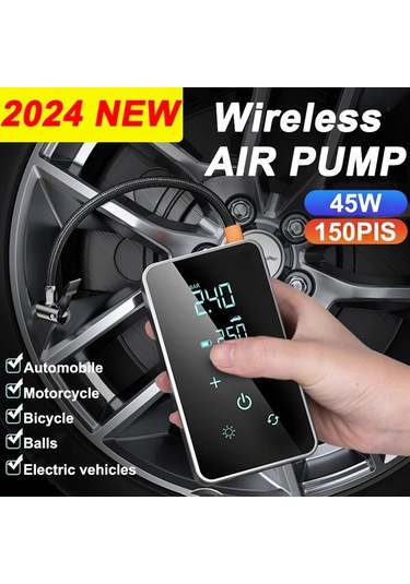 Xuweiwei Siyah Arabalar Bisikletler Basketbol Toplari Icin Tasinabilir Kablosuz Elektrikli Lastik Pompasi