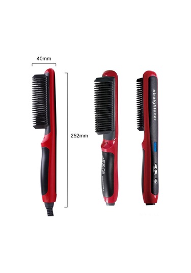 Suofeng Taşınabilir Lcd Ekranlı Isıtmalı Sakal Düzleştirici Tarak - İyon Teknolojili & Anti-statik