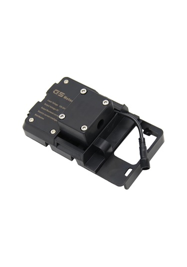 Wezone Bmw R1200gs Lc/adventure, S1000xr, R1200rs İçin 12mm Roll Bar Usb Kablolu Abs Telefon Navigasyon Tutucusu Siyah