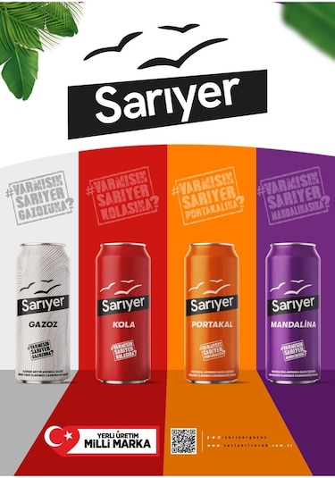 Sarıyer Portakal Aromalı Gazoz 12 x 330 ML