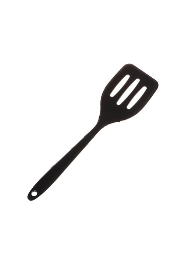 1 Adet Küçük Entegre Silikon Kızartma Küreği Pişirme Biftek Kızartma Küreği Mutfak Kızartma Yumurta Kızarmış Balık Küreği Pişirme Aracı Siyah