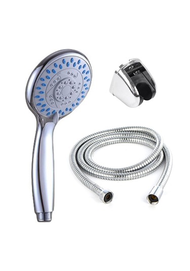 Platin Mafsallı Duş Seti Lüks 3 Fonksiyonlu Başlık 304 Paslanma Krom