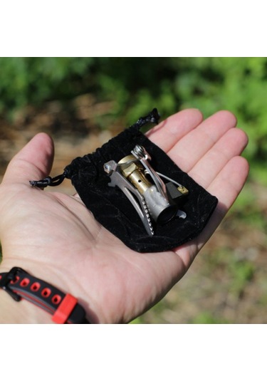 Jzcat 45g Süper Hafif Cep Açık Pişirme Brülör Katlanır Kamp Gaz Sobası Gümüş