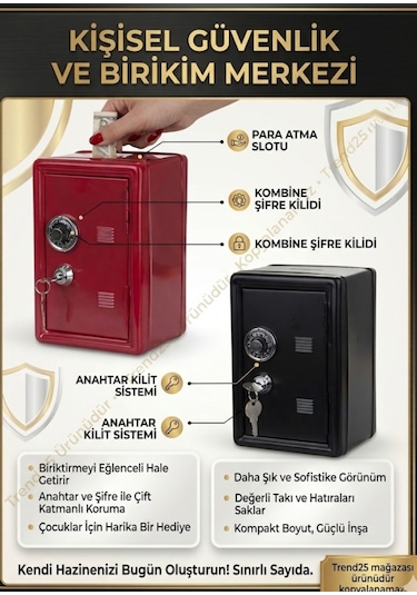 Şifre Detaylı Anahtarlı Kilitli Paramatik