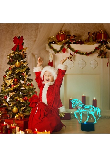 3d Optik İllüzyon Lambası Led Gece Lambası, Optik İllüzyonlar Gece