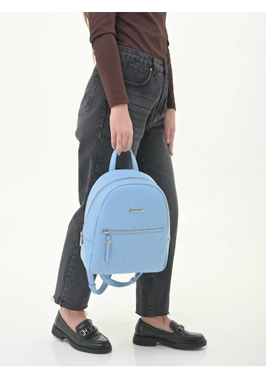 Daniele Patrici Şehir A5 Deri Sırt Çantası 210533438 Açık Mavi