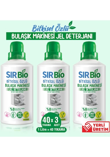 Sır Bio Bulaşık Makine Deterjanı 3 x 1 L