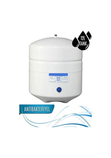 13 Aşamalı 12Lt Mavi Kapalı Şeffaf Kasa Pompasız Su Arıtma Cihazı