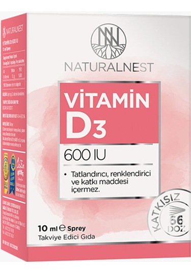 Natural Nest Vitamin D3 600 Iu 10 Ml