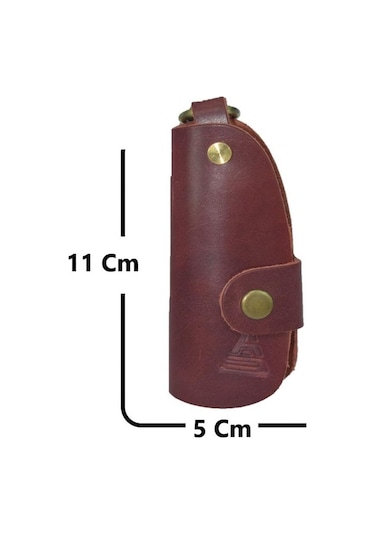 Anka Hakiki Deri Slim Anahtarlık Bordo