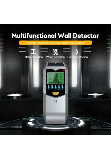 Motion003 Cııcıı 1 Adet Gümüşi Stud Finder Duvar Tarayıcısı 5in1 Dedektör Akıllı Mikro
