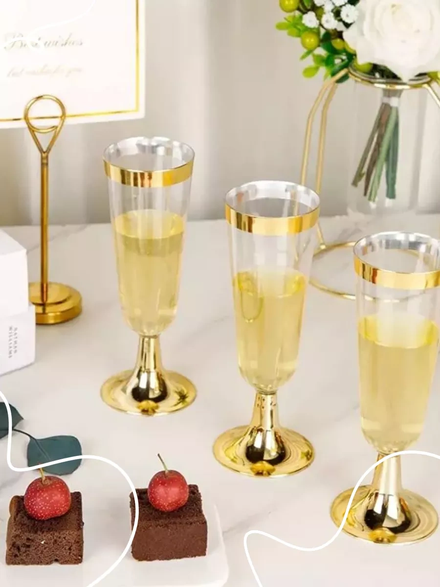 Klık-pıknık Şampanya İçin Tek Kullanımlık Flute Cam 150 Ml, 12 Adet 182371250 Diğer