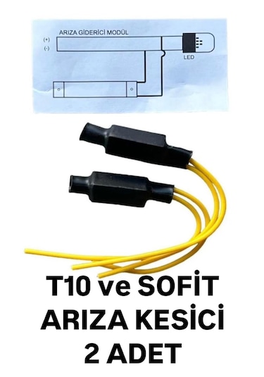 5w T10 Ve Sofit Park Plaka Led Ampul Arıza Lambası Engelleyici Canbus Dekoder Direnç