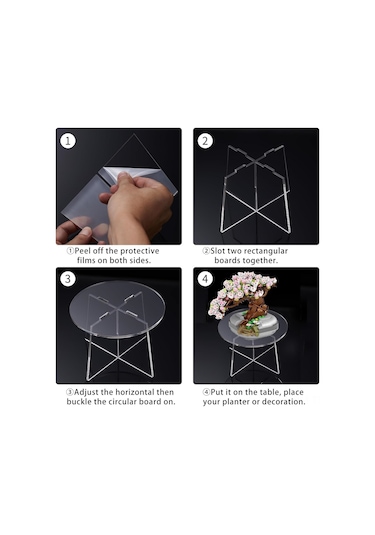 Suofeng Modern Akrilik Bitki Suniği - Ev Ofis Dekorasyonu İçin Çiftlü Transparan Masaüstü Serinleyici, Taşınabilir Mutfak Ofis Görünüm Aracı