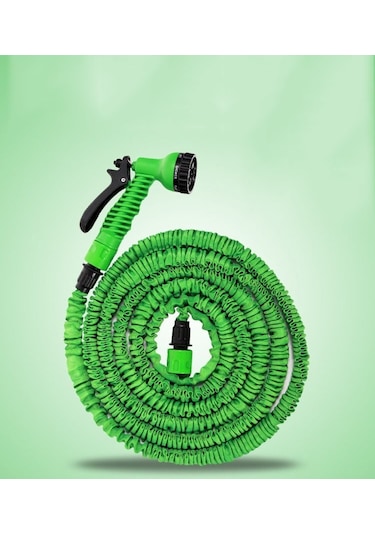 Yüksek Basınçlı Bahçe Sulama Araç Yıkama Hortumu Yeşil 7.5 Metre