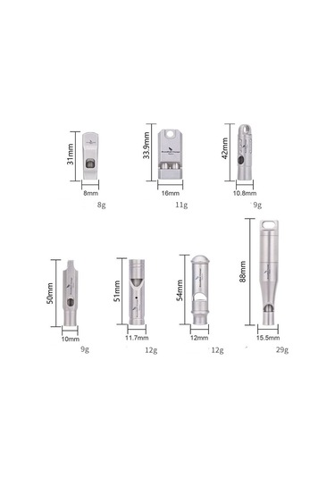 Mini Su Geçirmez Titanyum Düdük Taşınabilir Kamp Yürüyüş Düdüğü Açık Hava Edc Aracı Diğer