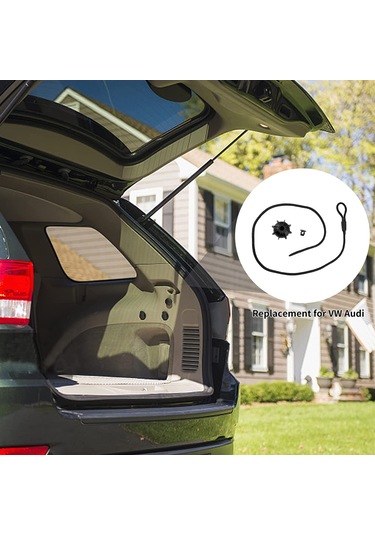 Shineyee Vw Audi İçin Arka Paket Rafı Kordonu Ve Aksesuar Seti - Siyah Kauçuk Ve Naylon