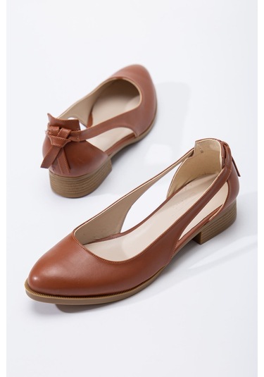 Volpen Cilt Kısa Topuk Ayakkabı Mint Yeşil Taba