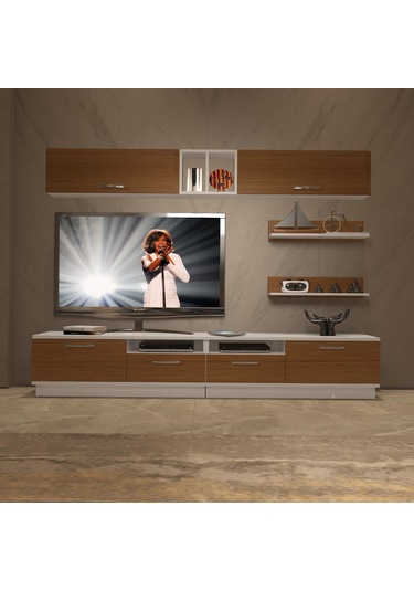 Decoraktiv Trendstyle 5220 Slm Tv Ünitesi Tv Sehpası Beyaz - Ceviz
