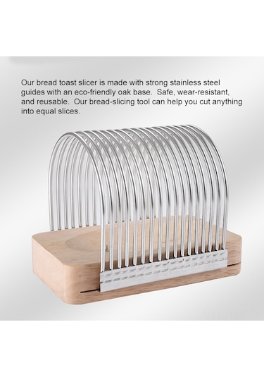 Honmex Ahşap Ve Paslanmaz Çelik Eşit Dilimler İçin Ekmek Dilimleyici, Peynir/kartof Kesici, Kırıntı Toplayıcı Fırın Gereci Ahşap