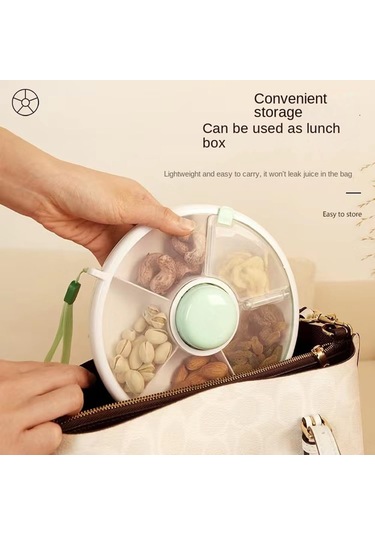 Dianziye Çocuk Atıştırmalıklarını Saklamak İçin Dönen, Kapaklı, Muhafaza Eden Taşınabilir Atıştırma Kutusu Yeşil