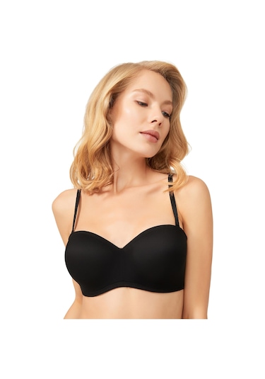 Balenli Toparlayıcı Dolgusuz Straplez Lotus Sütyen 2'li Paket Çok Renkli