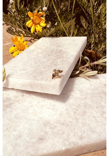 Eagle Kartal Kuş Model Şık Altın Renk Piercing Tragus Helix Çelik Stainless Steel Altın