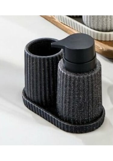Cooker Ckr3430 Siyah Banyo Seti Stoneware 3'lü Siyah