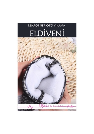 Premium Oto Yıkama Eldiveni, İçi Astarlı & Süngerli Mikrofiber Eldiven, Araç Köpükleme Eldiveni