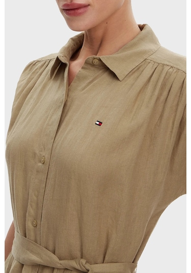 Tommy Hilfiger Bayan Gömlek Elbise Ww0ww44653 Aeh Camel Camel