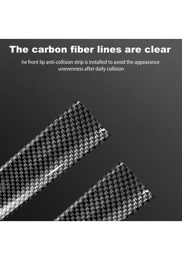 Shineyee Evrensel Araç Arka Kanat Kauçuk Rüzgarlık Siyah Karbon Fiber Şeritli Spoiler Seti