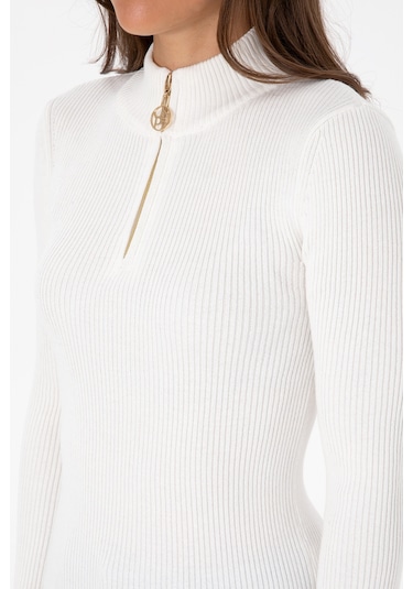 U.s. Polo Assn. Kadın Ekru Kazak /triko 50316869-vr019 Ecru