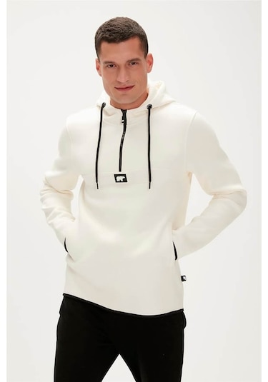 Bad Bear Erkek Sweatshirt Bej 19.02.27.027 Defence Half-zıp 24kyz6000001 Yz60017 Bej