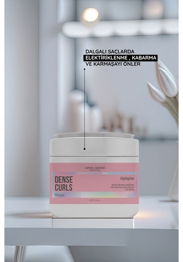 Lewel Mood Dense Curls Şampuan 400 ML + Durulanmayan Saç Kremi 250 ML + Saç Maskesi 350 ML
