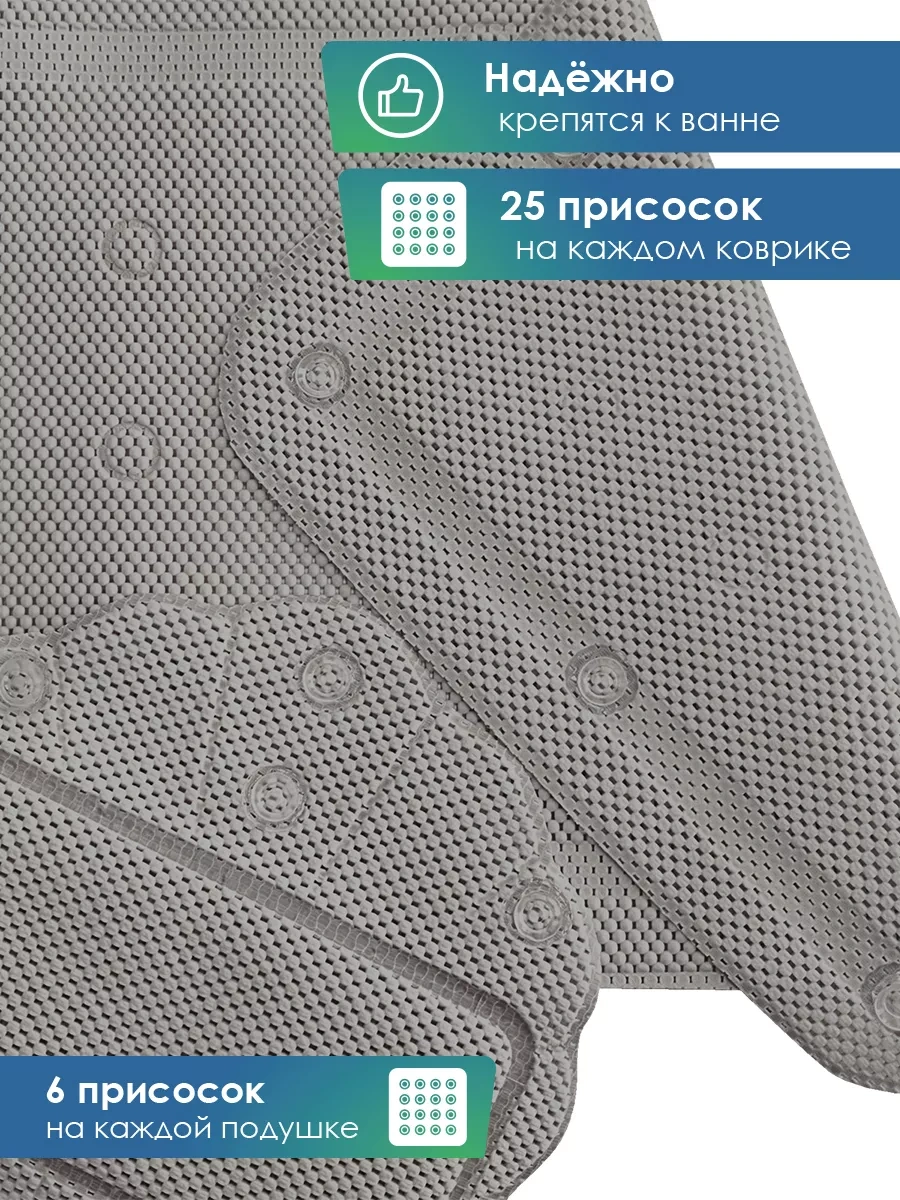 Vılına Banyo Seti Paspas Ve Yastık 139269483 Gri