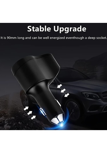 Chuangyinshop Siyah 167w 4'ü 1 Arada Usb-c Araç Şarj Cihazı 47w Pd Hızlı Şarj