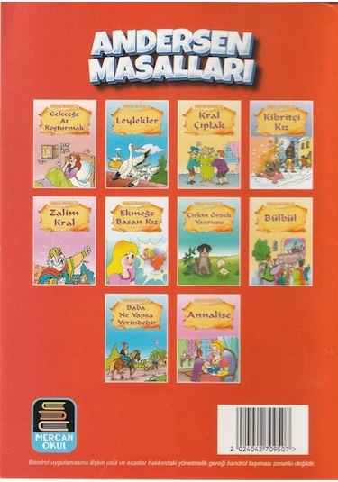 1. Sınıf Okuma Seti Andersen Masalları 10 Kitap + Değerlendirm...