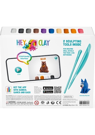 Hey Clay Hava İle Kuruyan Kil 15'li Kutu - Orman Hayvanları