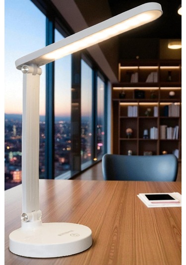 Şarjlı Taşınabilir Mandallı Masa Lambası Siyah