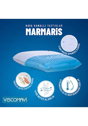 Marmaris Hava Kanallı Ortopedik Visco Yastık