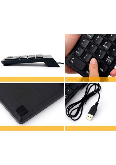 Carrier İnce Ve Taşınabilir 18 Tuşlu Usb Nümerik Klavye: 5