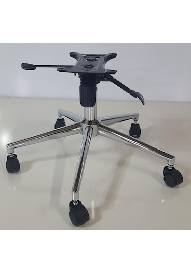 Kamusalmarket Makam Koltuğu Yıldız Ayak+Krom Piston+Çift Kollu Mekanizma