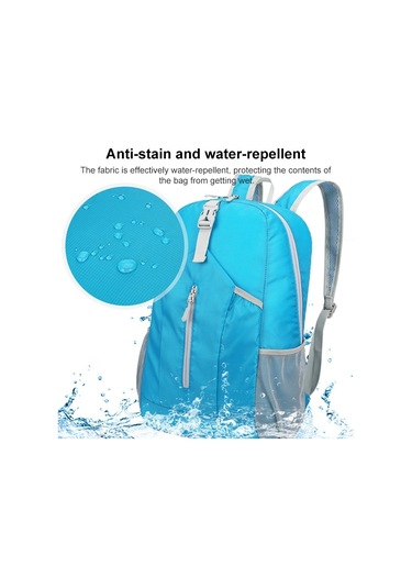 Sones Haweel Yürüyüş Taşınabilir Katlanabilir Sırt Çantası Büyük Kapasiteli Omuz Çantası Mavi