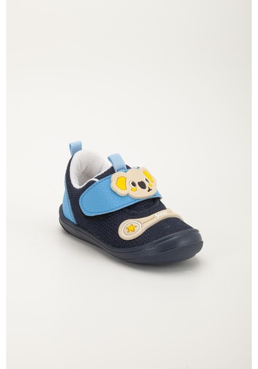 Şirinbebe Ortopedik Erkek Bebek İlkadım Ayakkabı Mavi Cırtlı Anorak-4051 Mavi