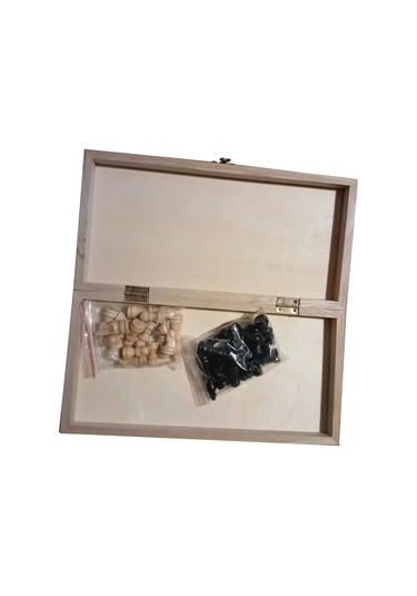 Ruicoo Taşınabilir Katlanır Ahşap Satranç Takımı - Dayanıklı Ve Renkli Tasarım, 29x29 Cm