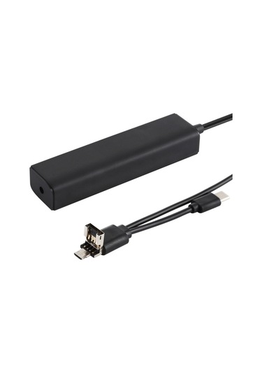 3'ü 1 Usb-c / Typ-c + Mıcro Usb + 4 X Usb 2.0 Bağlantı Noktası Hub Dönüştürücü, Kablo Uzunluğu: 12cm Siyah
